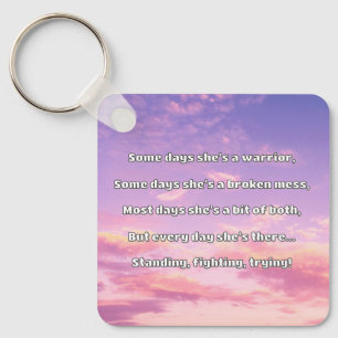 Empath Strength Positive Quote Encouragement  Key Ring