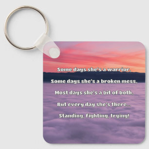 Empath Strength Positive Quote Encouragement Key Ring