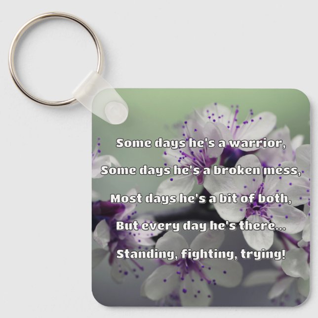 Empath Strength Positive Quote Encouragement  Key Ring (Front)
