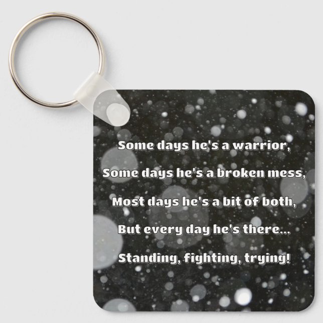 Empath Strength Positive Quote Encouragement  Key Ring (Front)