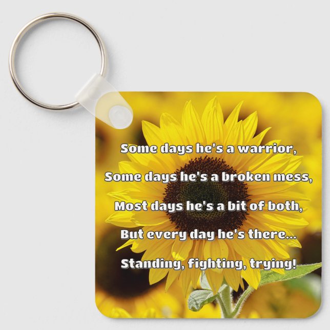 Empath Strength Positive Quote Encouragement  Key Ring (Front)