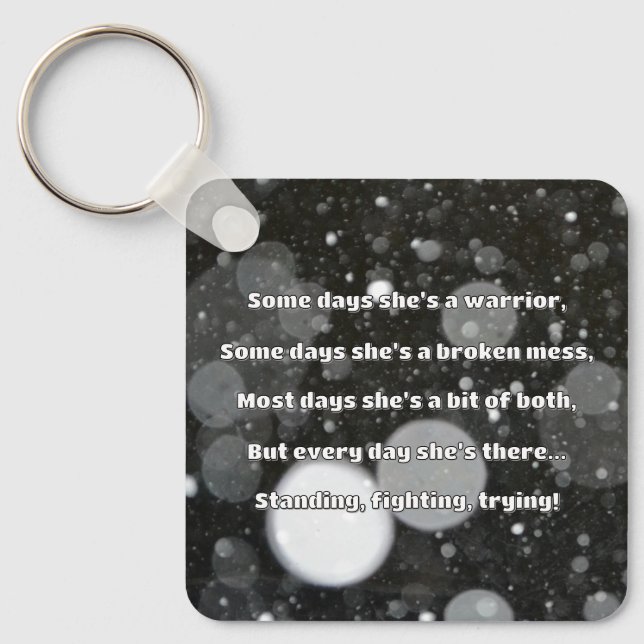 Empath Strength Positive Quote Encouragement  Key Ring (Front)