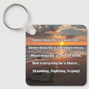 Empath Strength Positive Quote Encouragement  Key Ring