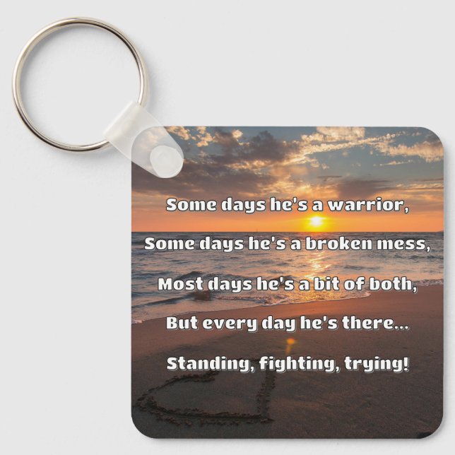 Empath Strength Positive Quote Encouragement  Key Ring (Front)