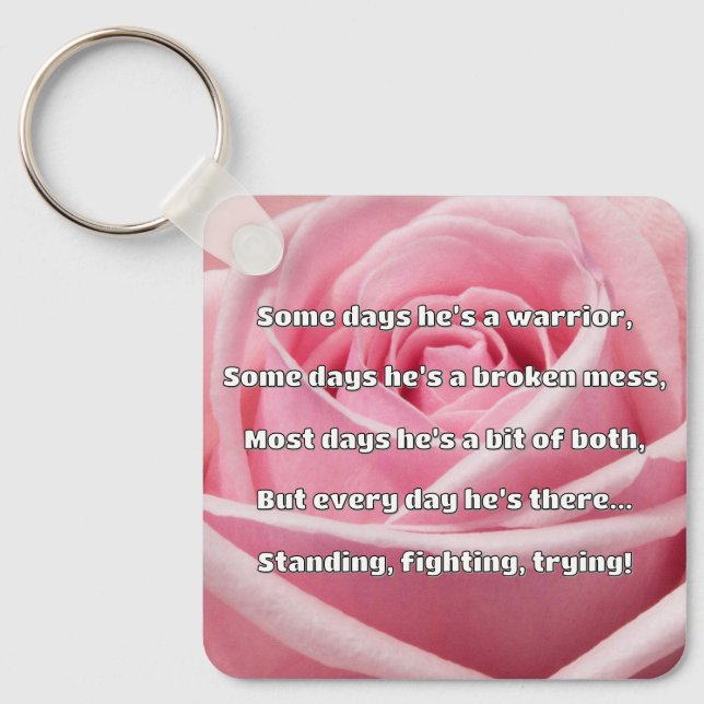 Empath Strength Positive Quote Encouragement  Key Ring (Front)