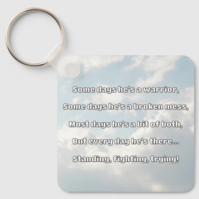 Empath Strength Positive Quote Encouragement  Key Ring (Front)