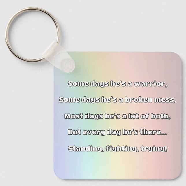 Empath Strength Positive Quote Encouragement  Key Ring (Front)