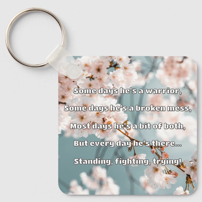 Empath Strength Positive Quote Encouragement  Key Ring (Front)