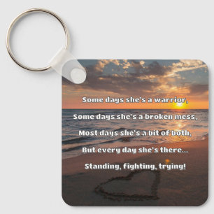 Empath Strength Positive Quote Encouragement Key Ring