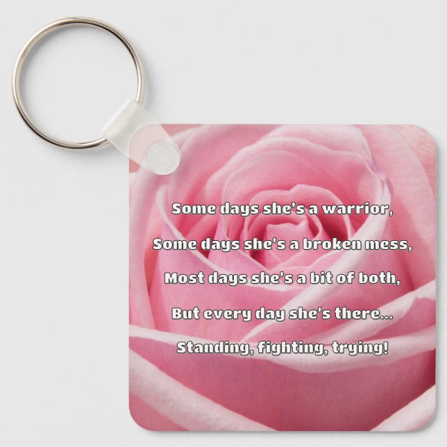 Empath Strength Positive Quote Encouragement  Key Ring (Front)