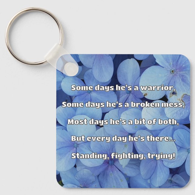 Empath Strength Positive Quote Encouragement  Key Ring (Front)