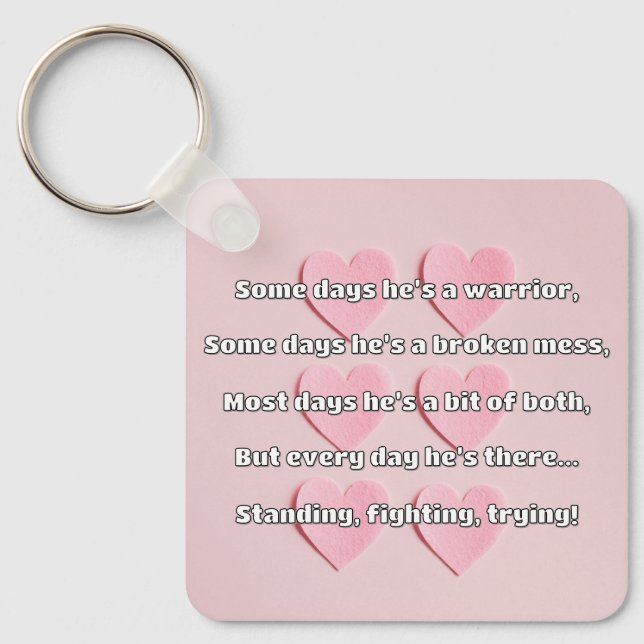 Empath Strength Positive Quote Encouragement  Key Ring (Front)