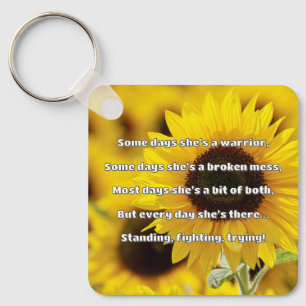 Empath Strength Positive Quote Encouragement Key Ring