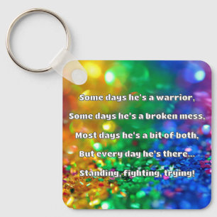 Empath Strength Positive Quote Encouragement  Key Ring