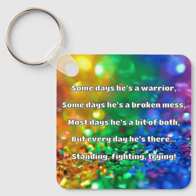 Empath Strength Positive Quote Encouragement  Key Ring (Front)