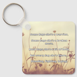 Empath Strength Positive Quote Encouragement Key Ring