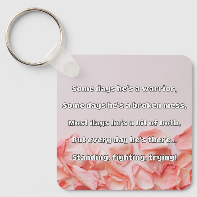 Empath Strength Positive Quote Encouragement  Key Ring (Front)