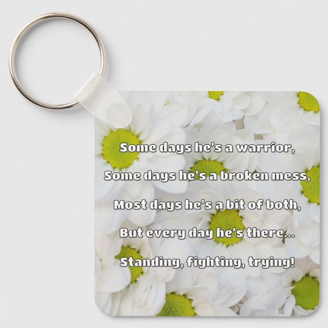 Empath Strength Positive Quote Encouragement  Key Ring (Front)