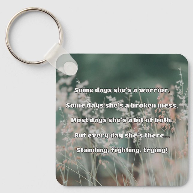 Empath Strength Positive Quote Encouragement  Key Ring (Front)