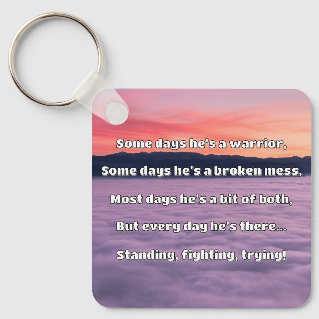 Empath Strength Positive Quote Encouragement  Key Ring (Front)