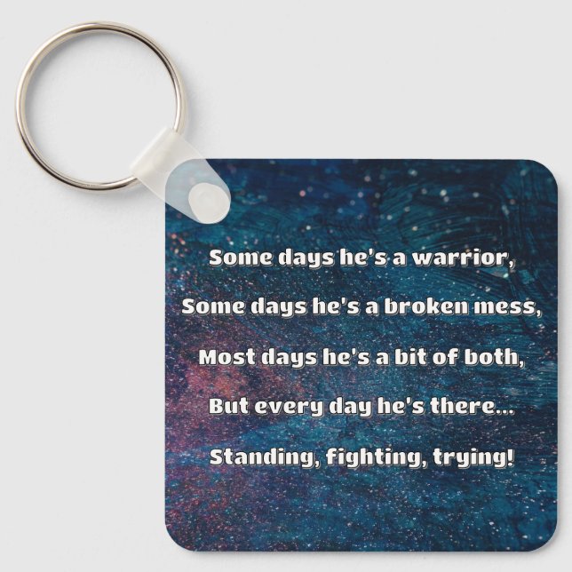 Empath Strength Positive Quote Encouragement  Key Ring (Front)