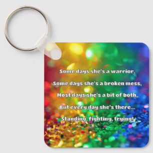Empath Strength Positive Quote Encouragement  Key Ring