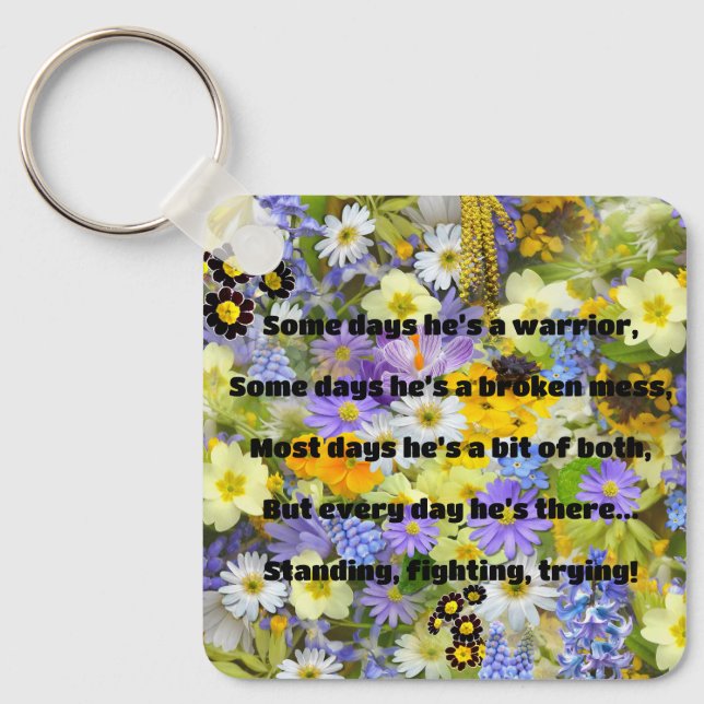 Empath Strength Positive Quote Encouragement  Key Ring (Front)