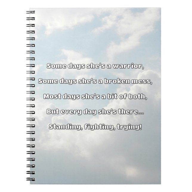 Empath Strength Positive Quote Encouragement  Notebook (Front)