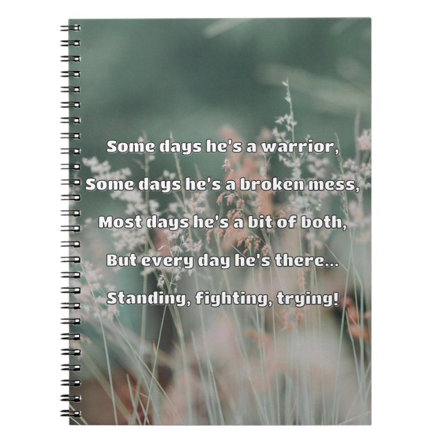 Empath Strength Positive Quote Encouragement  Notebook (Front)