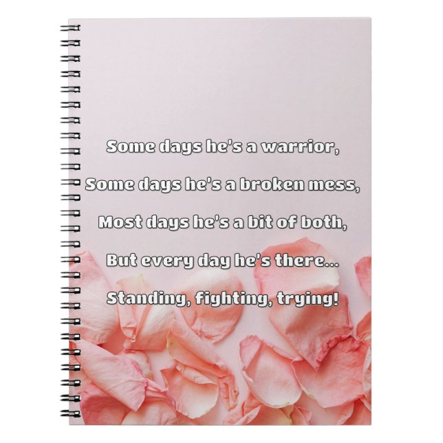 Empath Strength Positive Quote Encouragement  Notebook (Front)