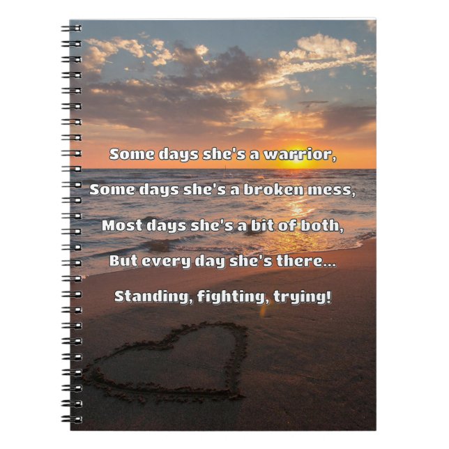 Empath Strength Positive Quote Encouragement  Notebook (Front)