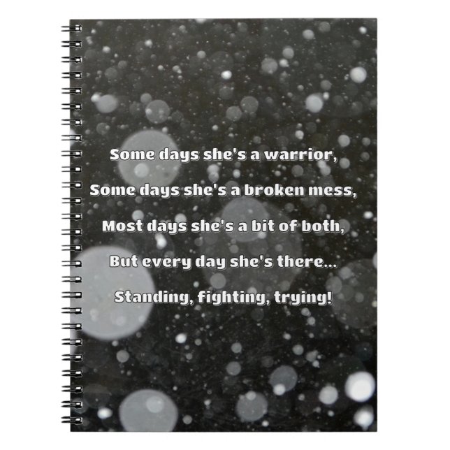 Empath Strength Positive Quote Encouragement  Notebook (Front)