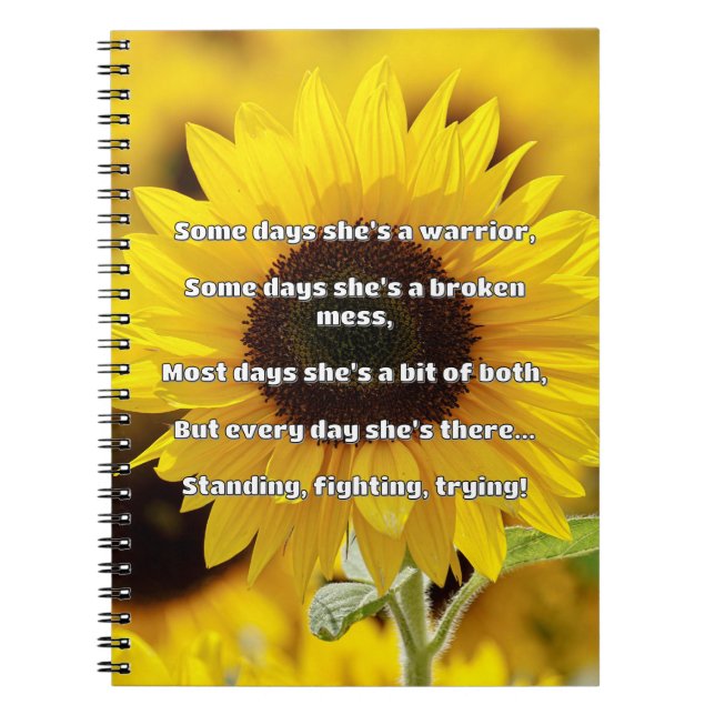 Empath Strength Positive Quote Encouragement  Notebook (Front)
