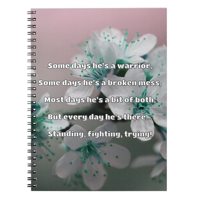 Empath Strength Positive Quote Encouragement  Notebook (Front)