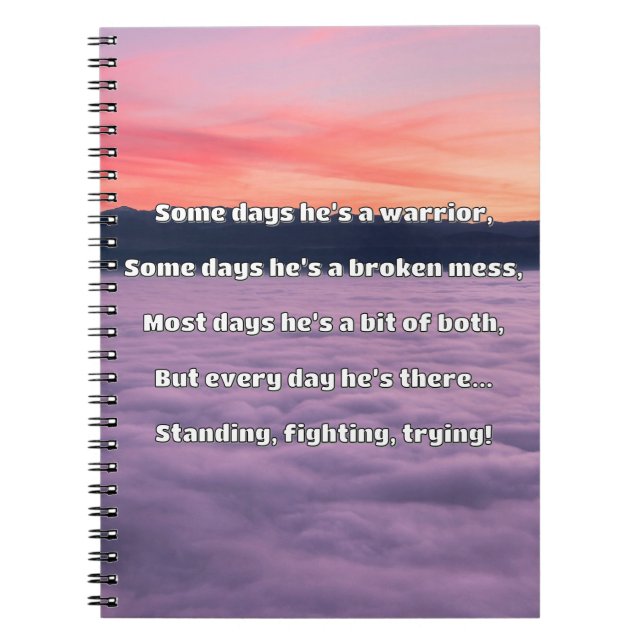 Empath Strength Positive Quote Encouragement  Notebook (Front)