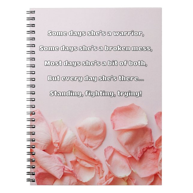 Empath Strength Positive Quote Encouragement  Notebook (Front)
