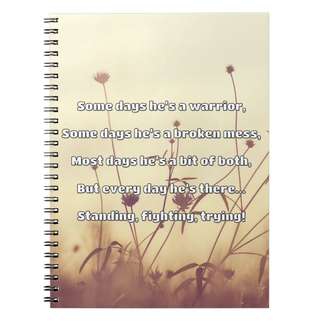 Empath Strength Positive Quote Encouragement  Notebook (Front)