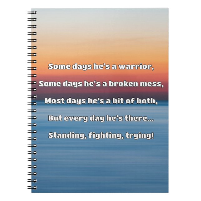Empath Strength Positive Quote Encouragement  Notebook (Front)