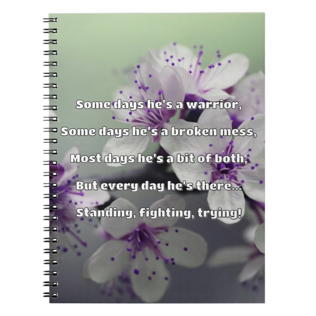 Empath Strength Positive Quote Encouragement  Notebook (Front)