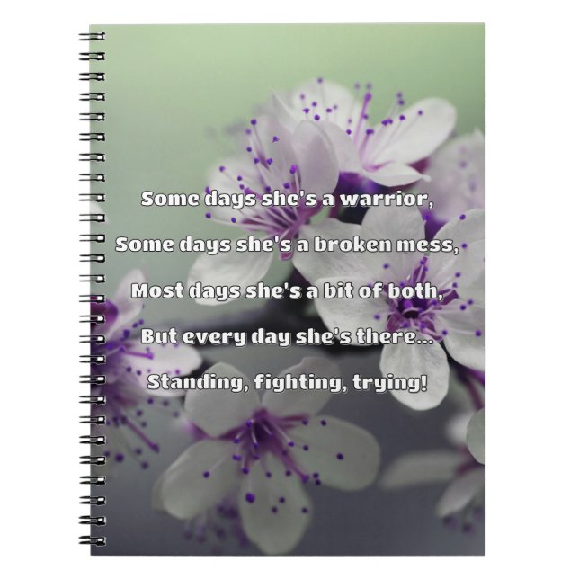 Empath Strength Positive Quote Encouragement  Notebook (Front)