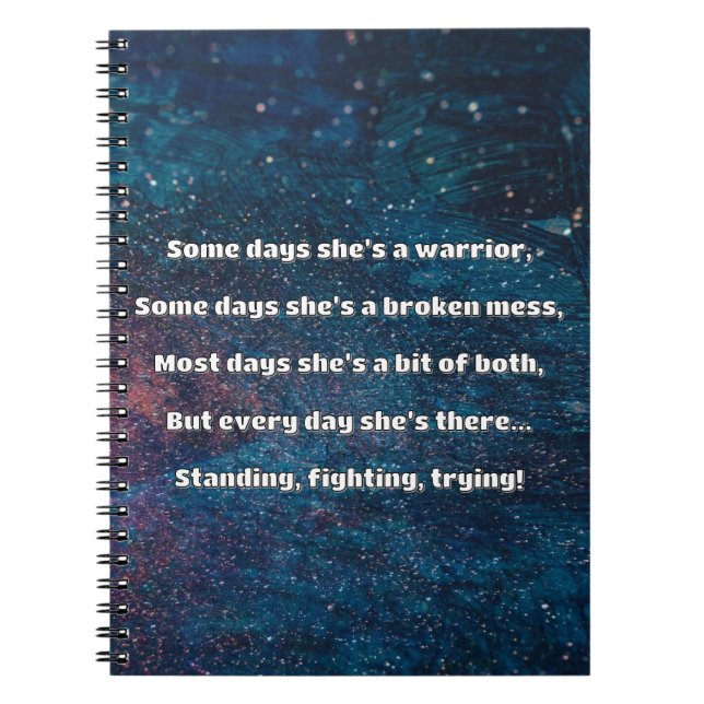 Empath Strength Positive Quote Encouragement  Notebook (Front)