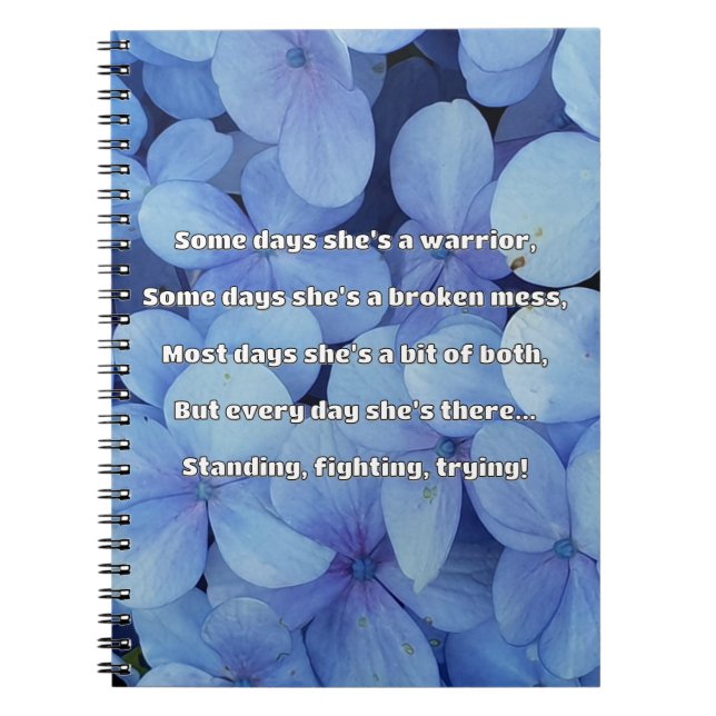 Empath Strength Positive Quote Encouragement  Notebook (Front)