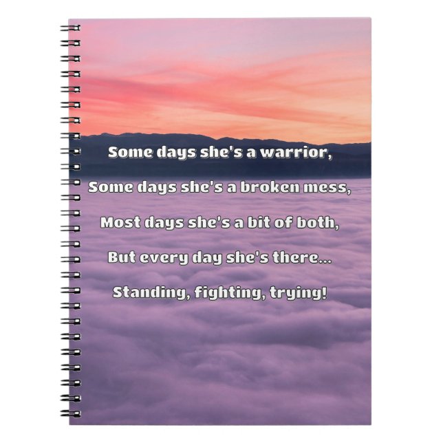 Empath Strength Positive Quote Encouragement  Notebook (Front)
