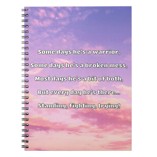 Empath Strength Positive Quote Encouragement  Notebook (Front)