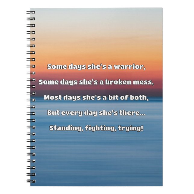 Empath Strength Positive Quote Encouragement  Notebook (Front)
