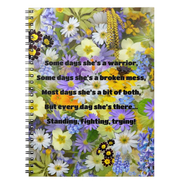 Empath Strength Positive Quote Encouragement  Notebook (Front)