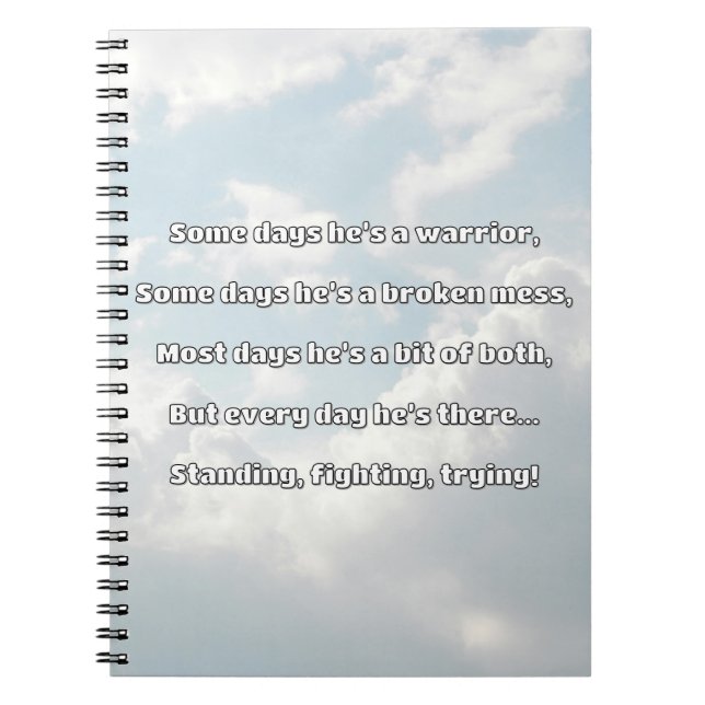 Empath Strength Positive Quote Encouragement  Notebook (Front)