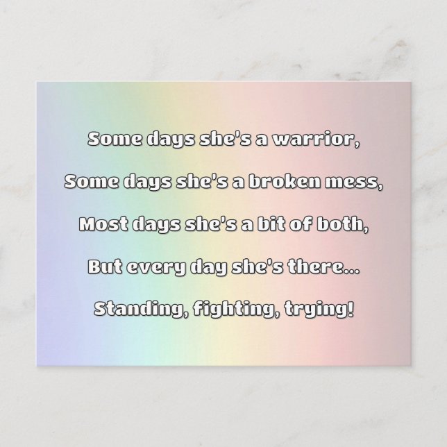 Empath Strength Positive Quote Encouragement  Postcard (Front)