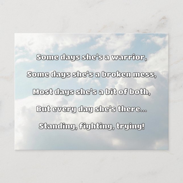 Empath Strength Positive Quote Encouragement  Postcard (Front)