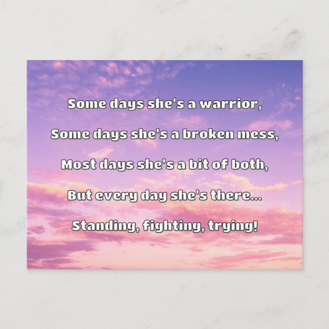 Empath Strength Positive Quote Encouragement  Postcard (Front)